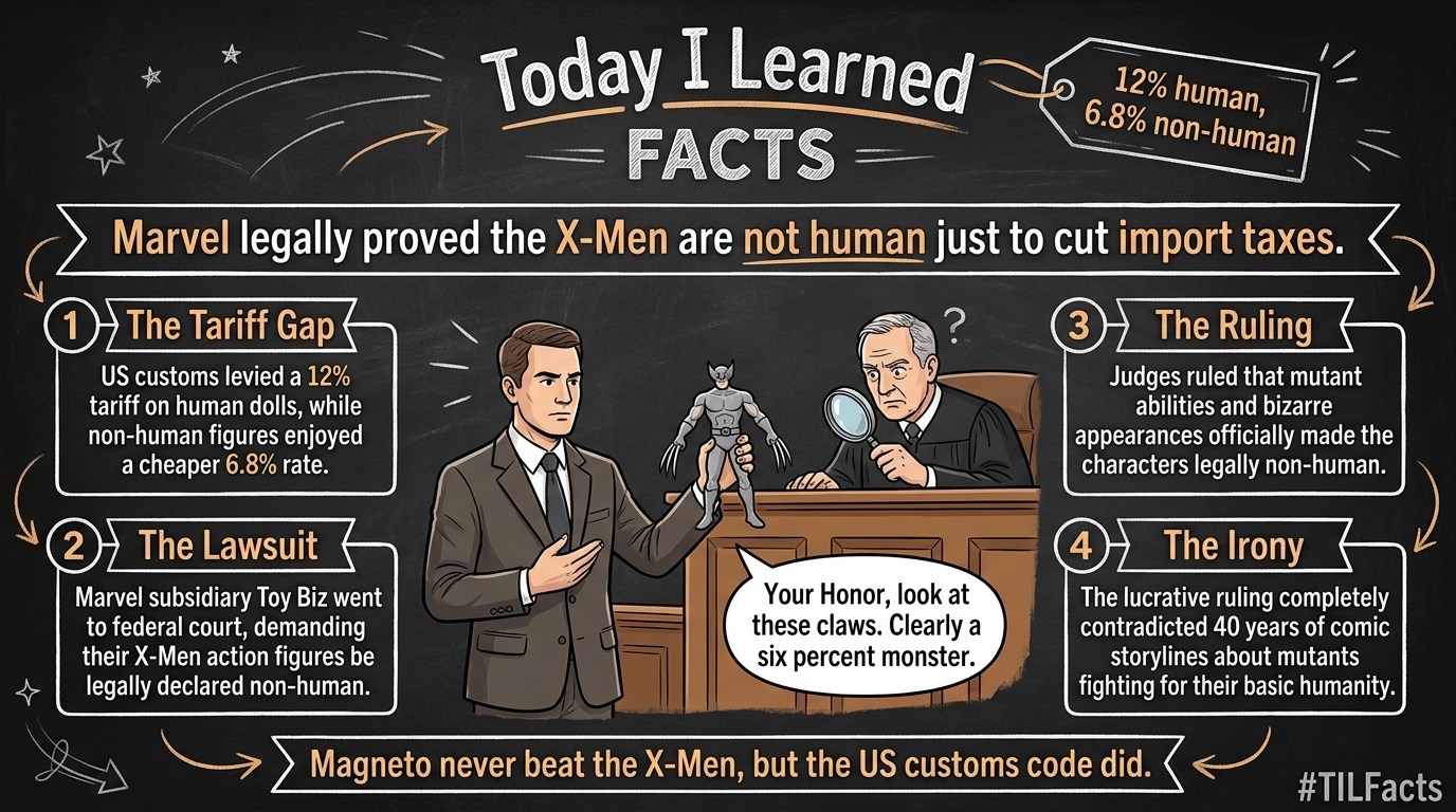 Marvel saved millions on import taxes by legally convincing a federal court that the X-Men are not human.
