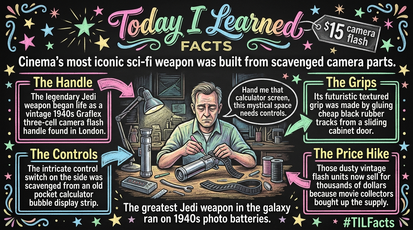 The most iconic weapon in sci-fi history was made from a discarded 1930s camera part bought for just 15 dollars.