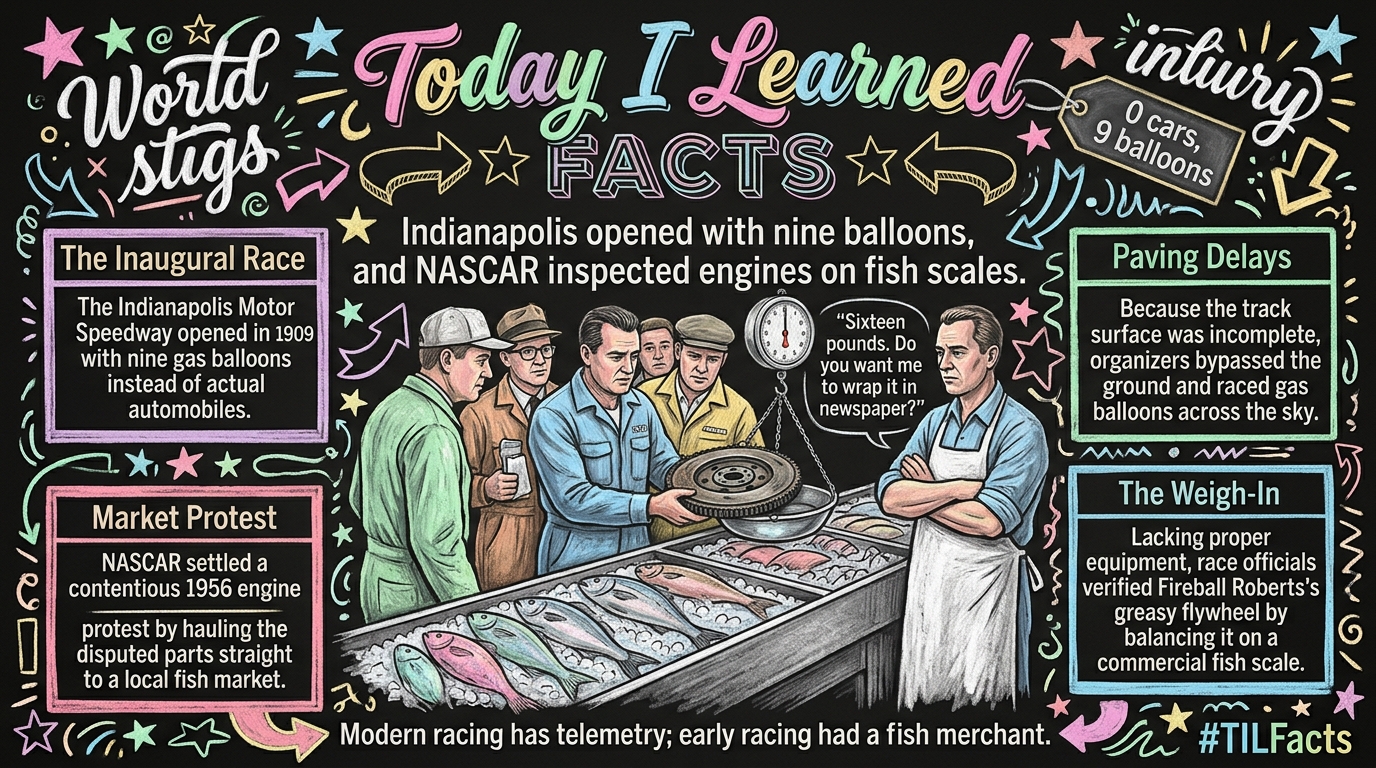 From Hot Air to Fish Scales: How NASCAR & Indy's Weirdest Starts Made Racing History
