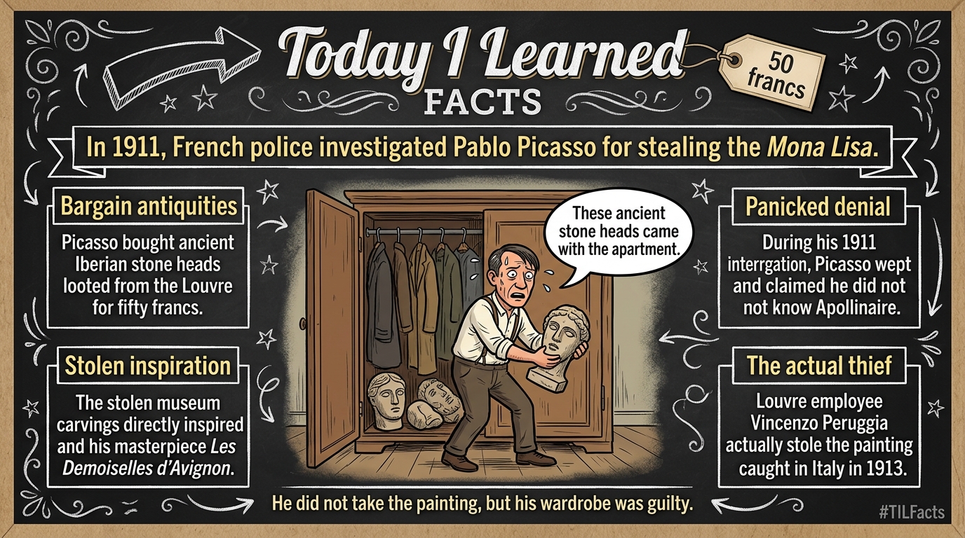 When the Mona Lisa vanished from the Louvre in 1911, French detectives were so baffled that their top suspect was none other than a young Pablo Picasso.